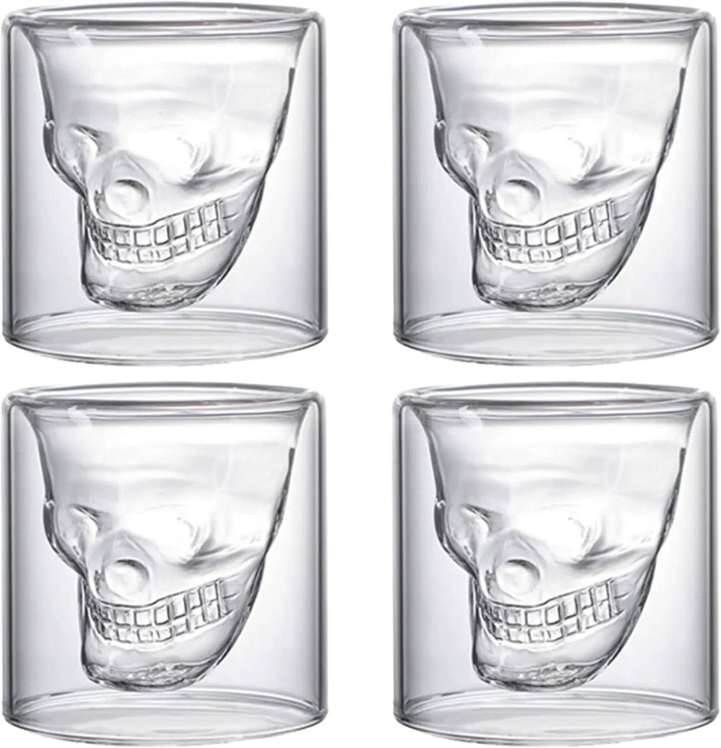 Verre cocktail forme crâne épais résistant bar