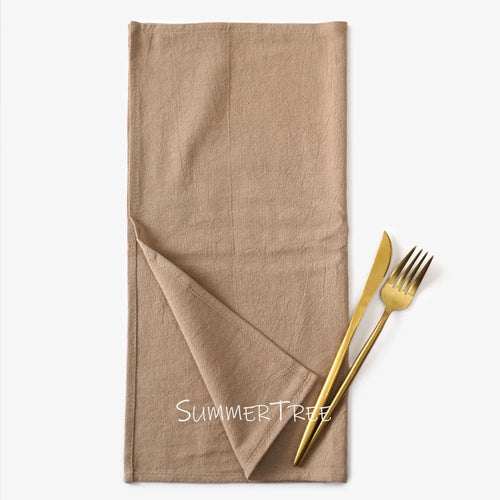 Serviette de table coton lavé lot de 10