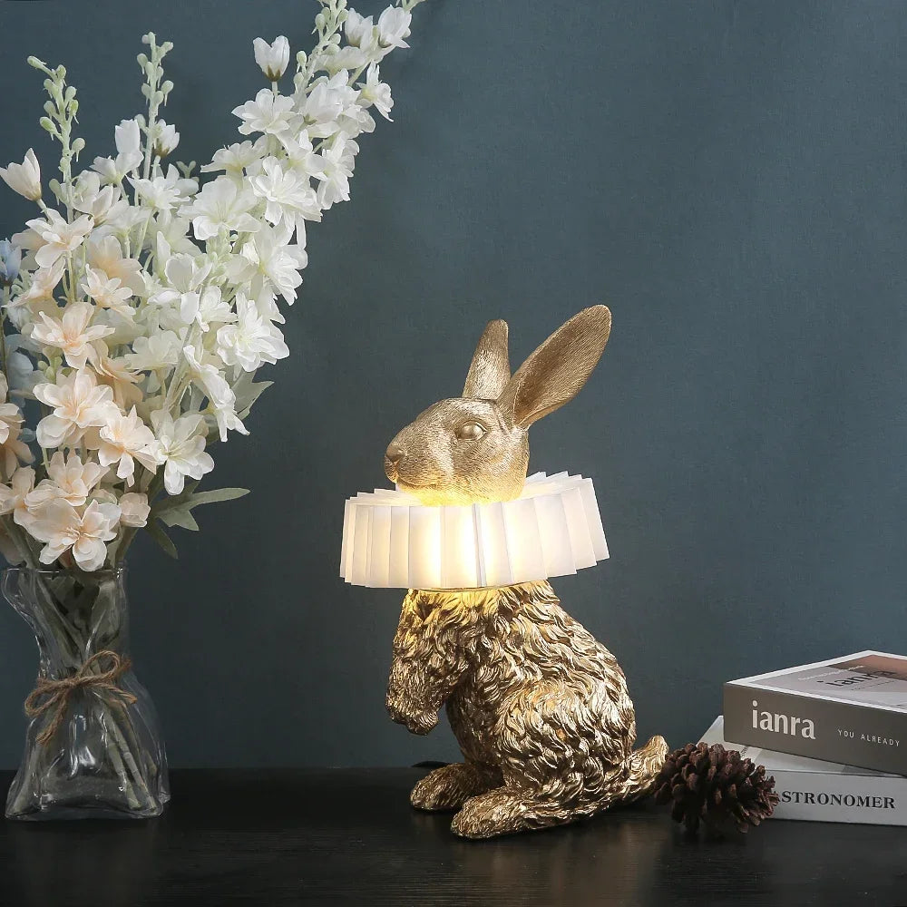 lampe à poser lapin nordique décorative pour enfants et intérieur - vue 5 sur 9