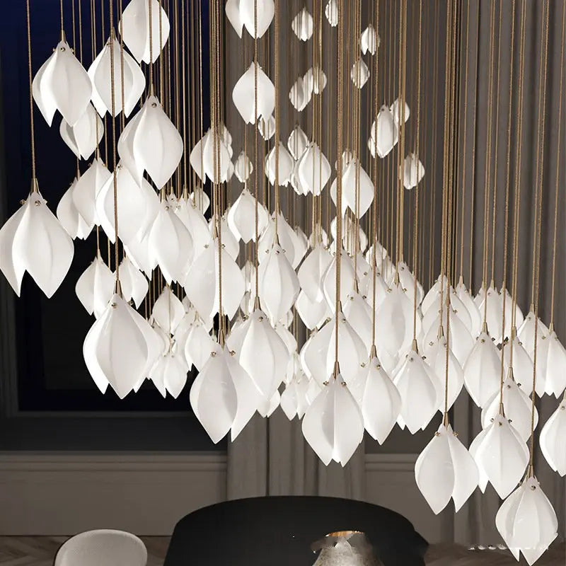 suspension en céramique nordique design fleur pour décoration intérieure - vue 5 sur 7