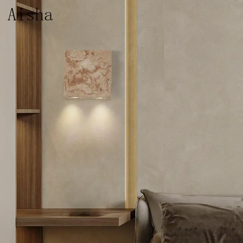 applique murale en pierre style nordique rétro pour intérieur élégant - vue 3 sur 7
