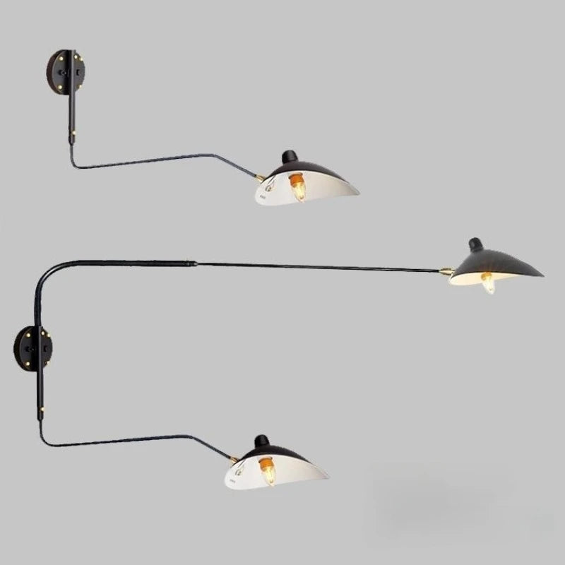 Applique murale design minimaliste moderne salon chambre bras rotatif lampe de chevet créative lumière LED lampes de lecture d'étude réglables - vue 6 sur 10