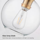 Plafonnier LED en verre transparent moderne
