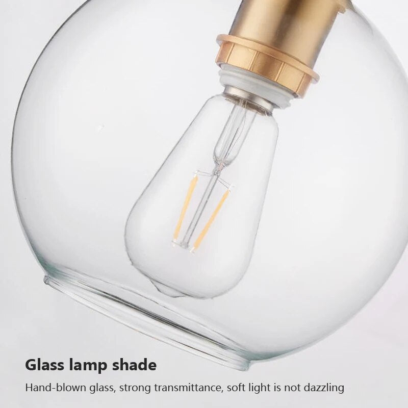 Plafonnier LED en verre transparent moderne - vue 7 sur 9