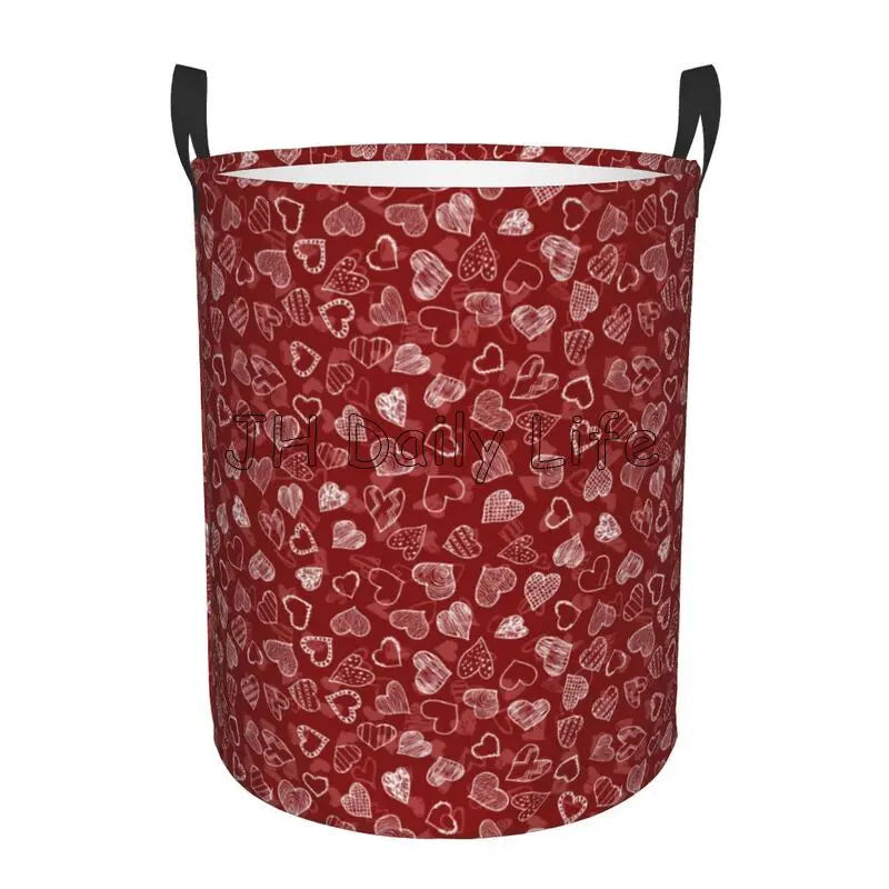 panier à linge pliable coeurs d'amour pour le rangement - vue 12 sur 12
