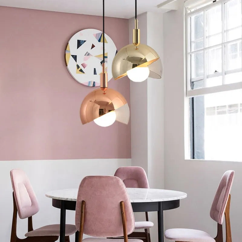 Suspension en verre LED nordique - vue 2 sur 14