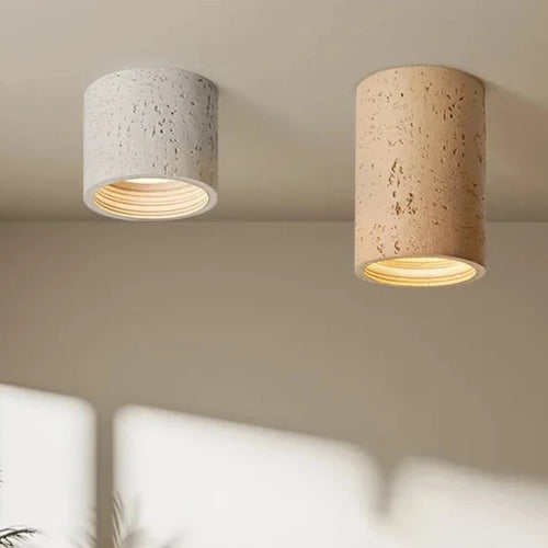 Spot Led Downlight plafonnier monté en Surface wabi-sabi projecteurs ronds couleur terreuse japonais rétro Foco éclairage doux salle