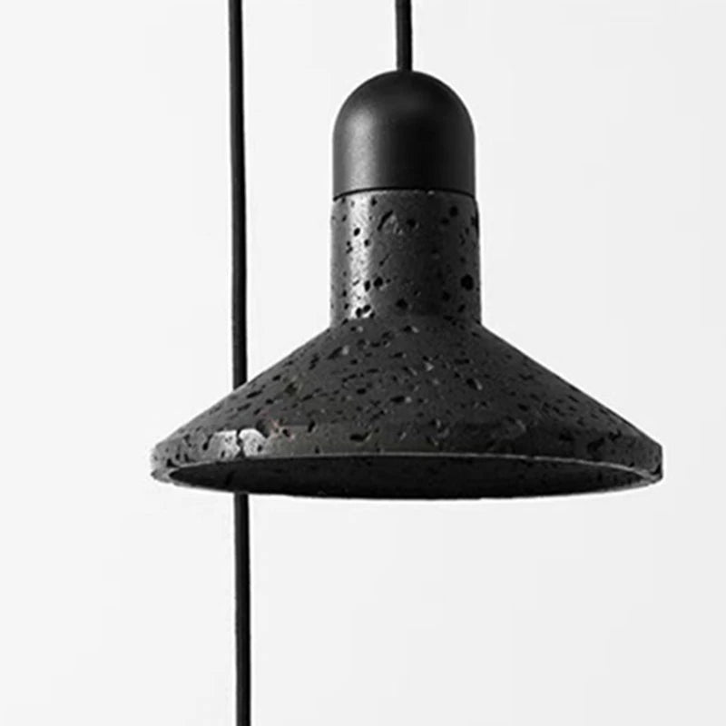 lampe suspendue en pierre réglable avec cordon d'ampoule