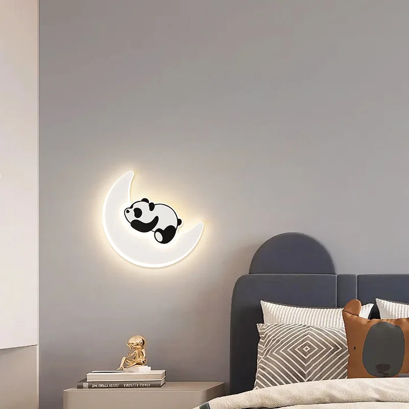 applique murale créative panda astronaute pour chambre d'enfants - vue 6 sur 8