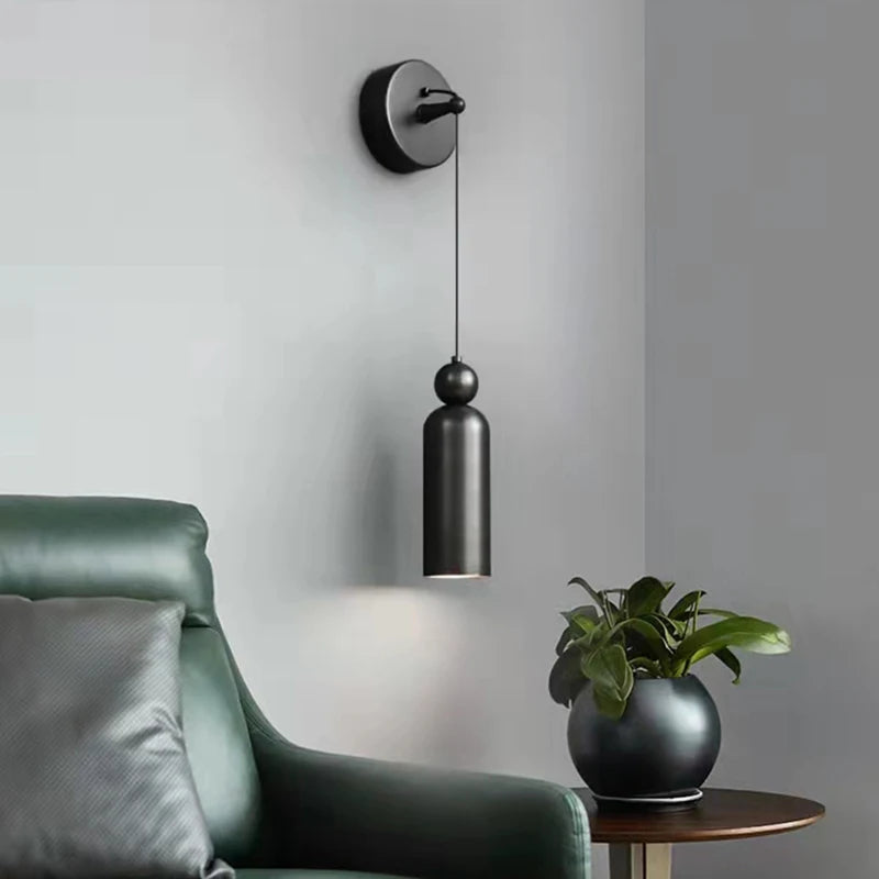 applique murale minimaliste moderne avec fil réglable - vue 5 sur 8