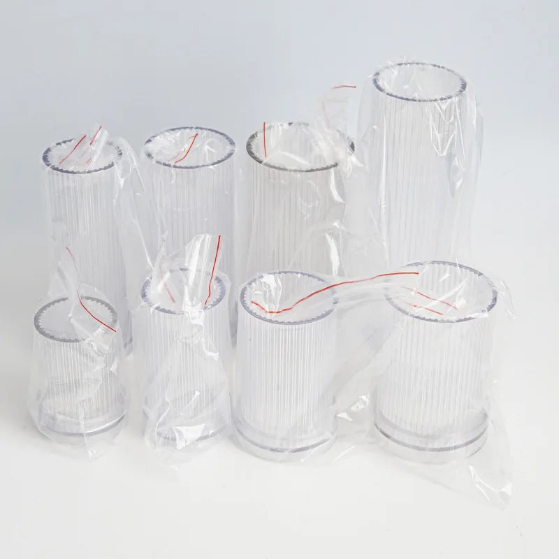 moule cylindrique à rayures pour fabrication de bougies en acrylique
