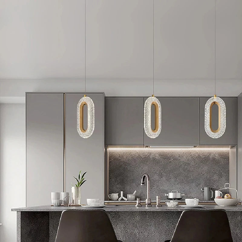 Moderne Nordique LED 1/2 Tête Lustre En Cristal Géométrie Dorée Émeraude Suspension Lumière Décor À La Maison Salon Chambre Éclairage - vue 6 sur 10