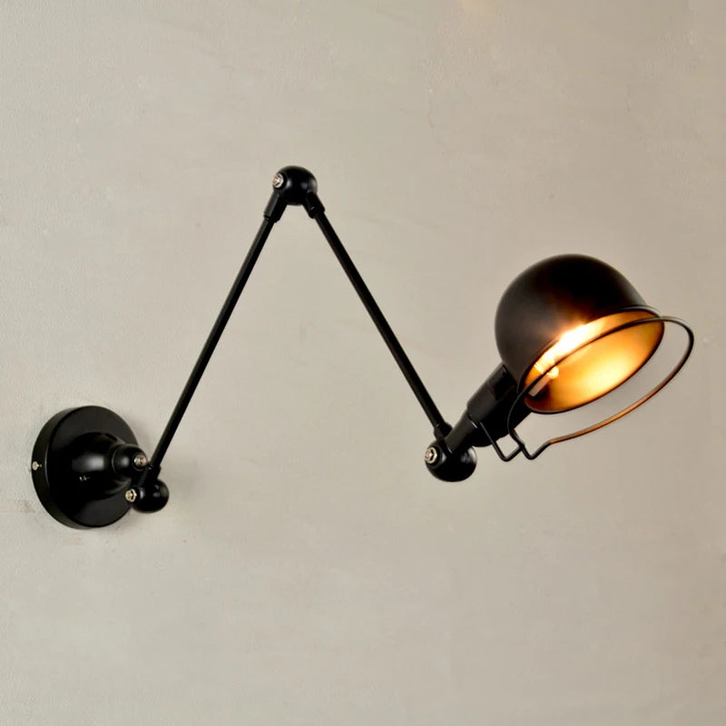 Nordique rétro réglable Joint Long bras applique créative intérieur chambre chevet бра décor à la maison fer applique murale moderne luminaria - vue 4 sur 8