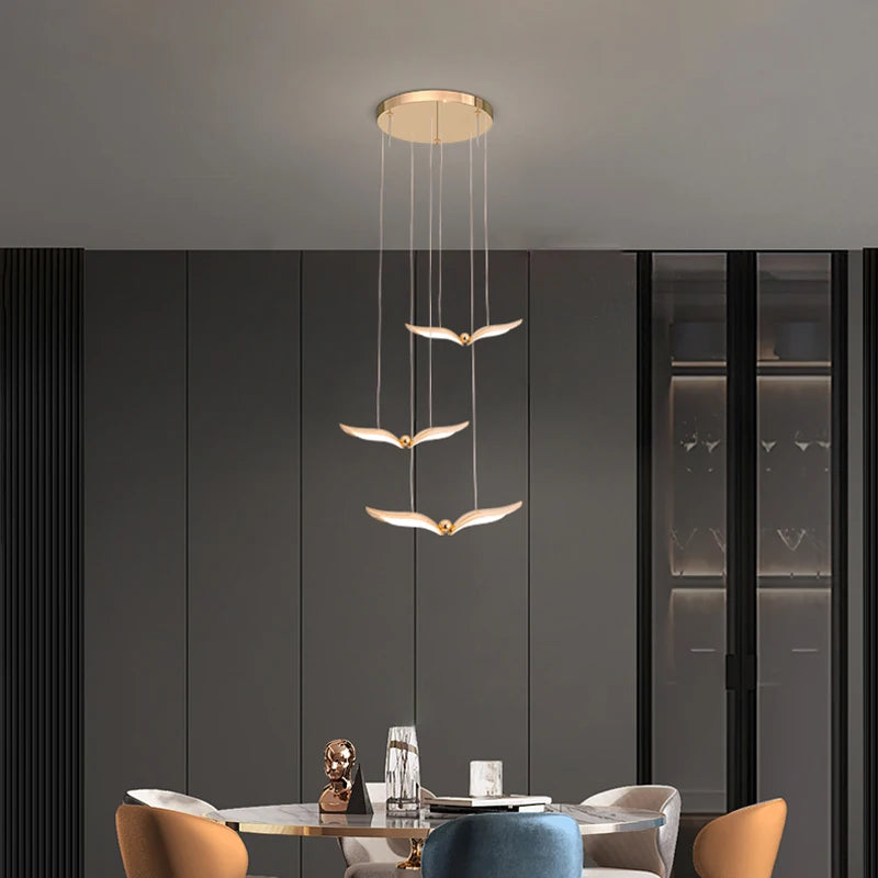 lustre moderne suspendu pour atmosphère créative et minimaliste - vue 6 sur 9