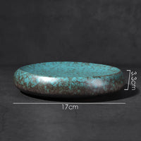 Assiettes plates ceramique style retro kiln sushi dessert