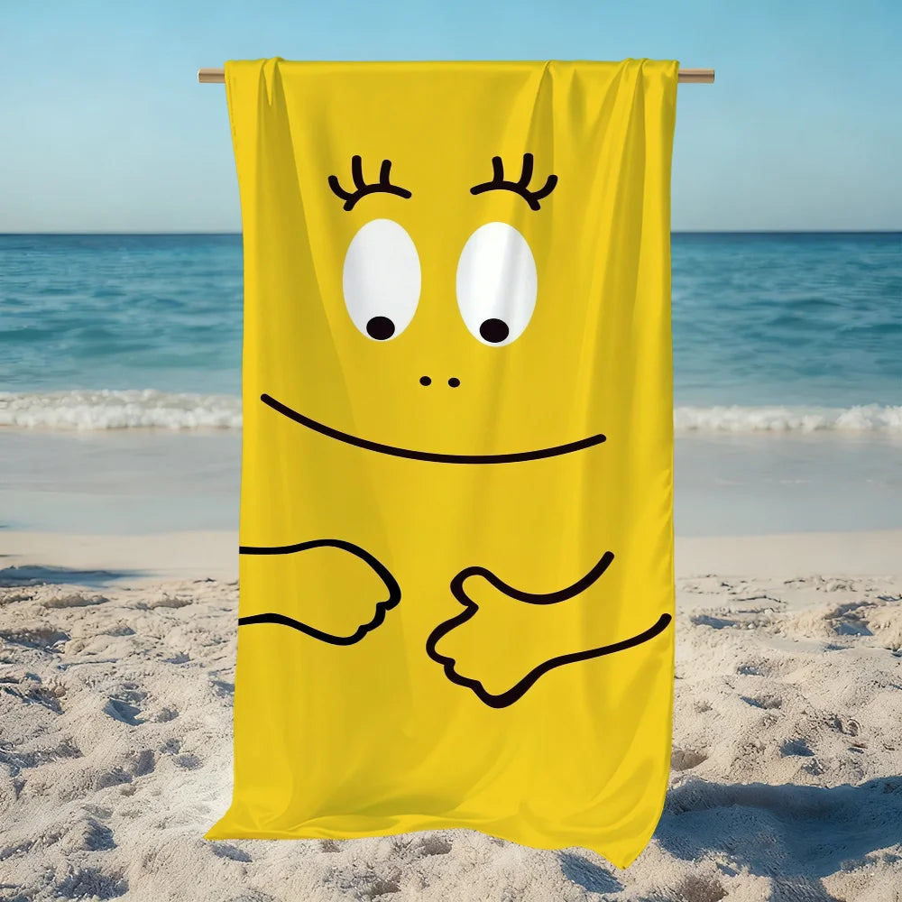 Serviette de plage barbapapa dessin animé séchage rapide - vue 3 sur 7