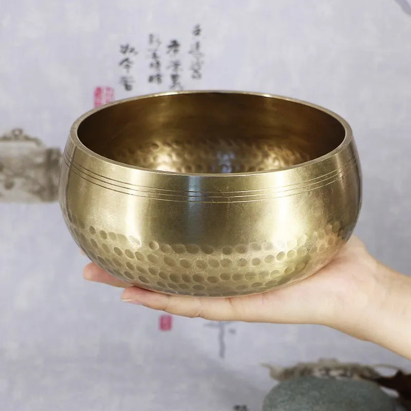 bol chantant tibetain laiton fait main meditation yoga