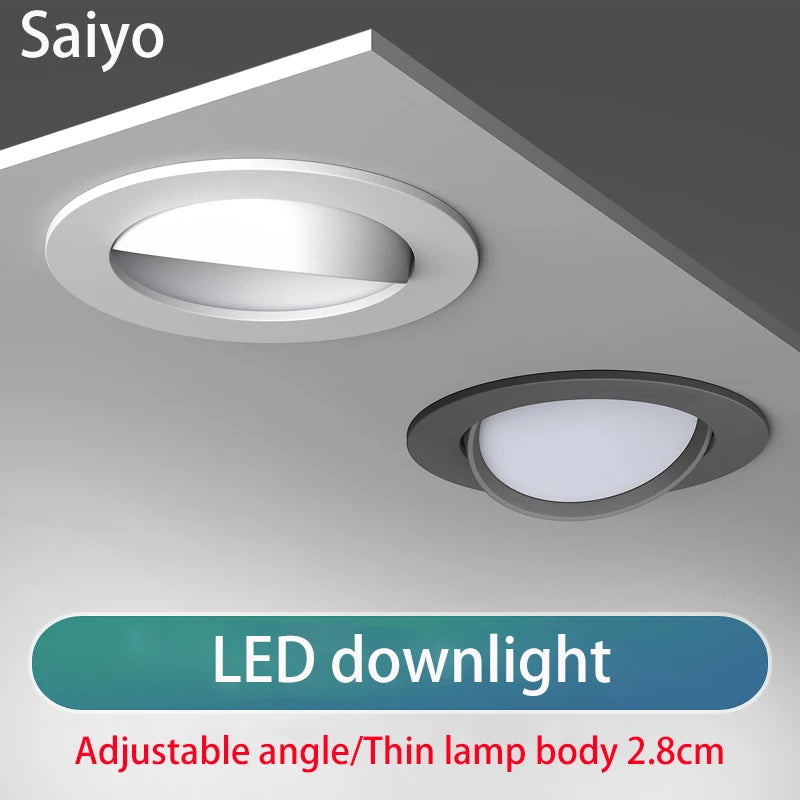 led spot ultra mince encastré angle réglable foco