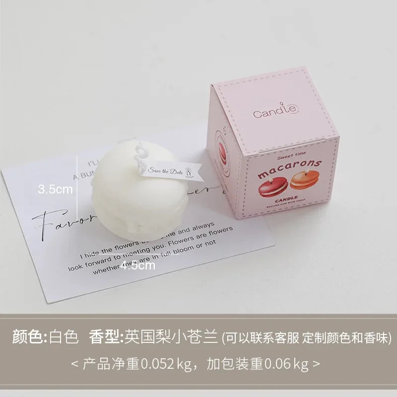 mini bougie parfumée macaron pour décoration intérieure et souvenirs - vue 9 sur 13