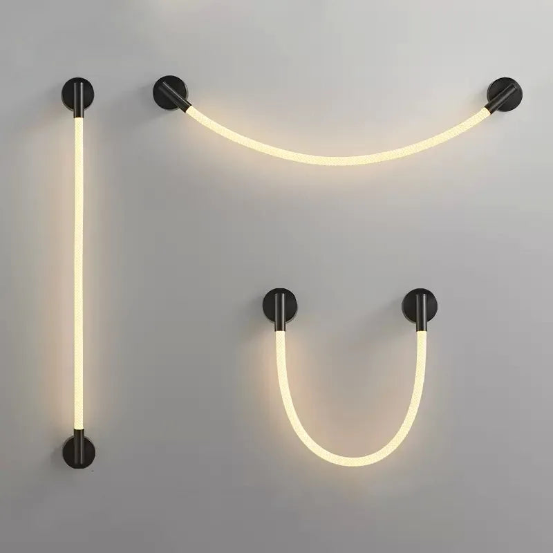 applique murale led en silicone et acier inoxydable 3000k - vue 3 sur 10