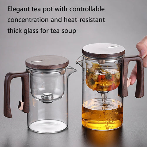 Theiere cafetiere verre chauffant infuseur filtre separateur