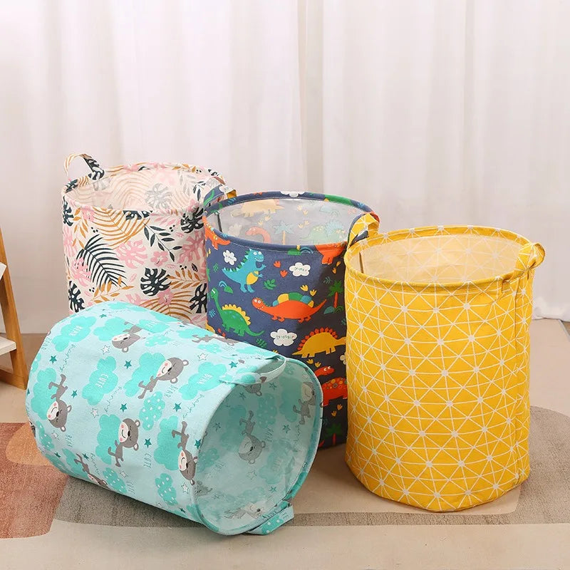 panier à linge pliable en lin étanche grande capacité de rangement - vue 2 sur 21