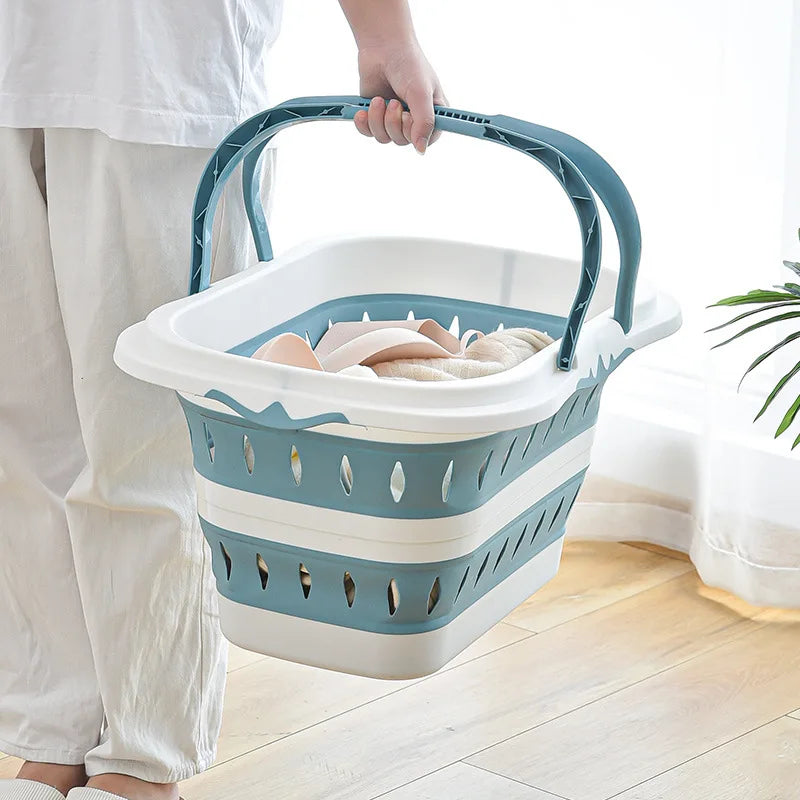 panier à linge pliable pratique pour rangement facile - vue 4 sur 10