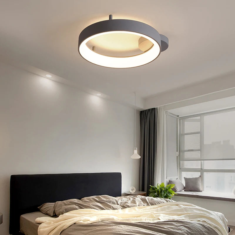 lustre led nordique simple pour décoration intérieure morandi - vue 4 sur 8