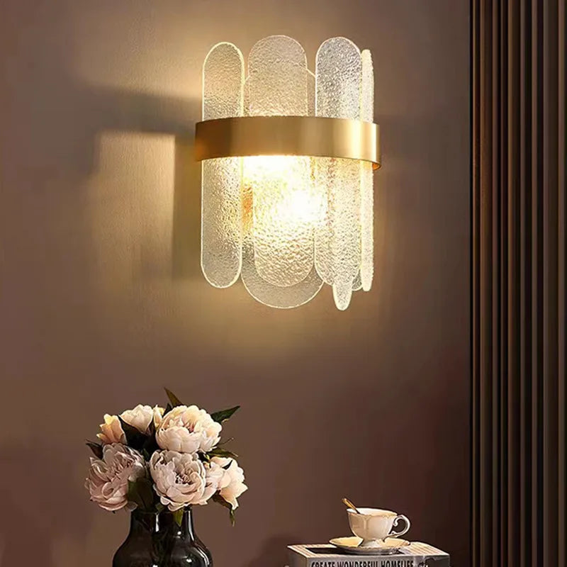 applique murale led nordique post-moderne en verre décorative - vue 5 sur 8