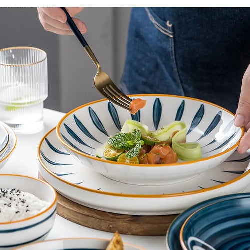 Assiette japonaise porcelaine profonde 18 cm pour soupe