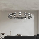 Plafonnier rond en verre et cuivre