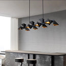 Lustre design moderne en métal noir décoratif intérieur