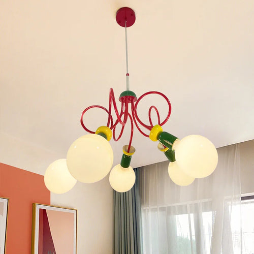 lustre design memphis coloré pour chambre enfant
