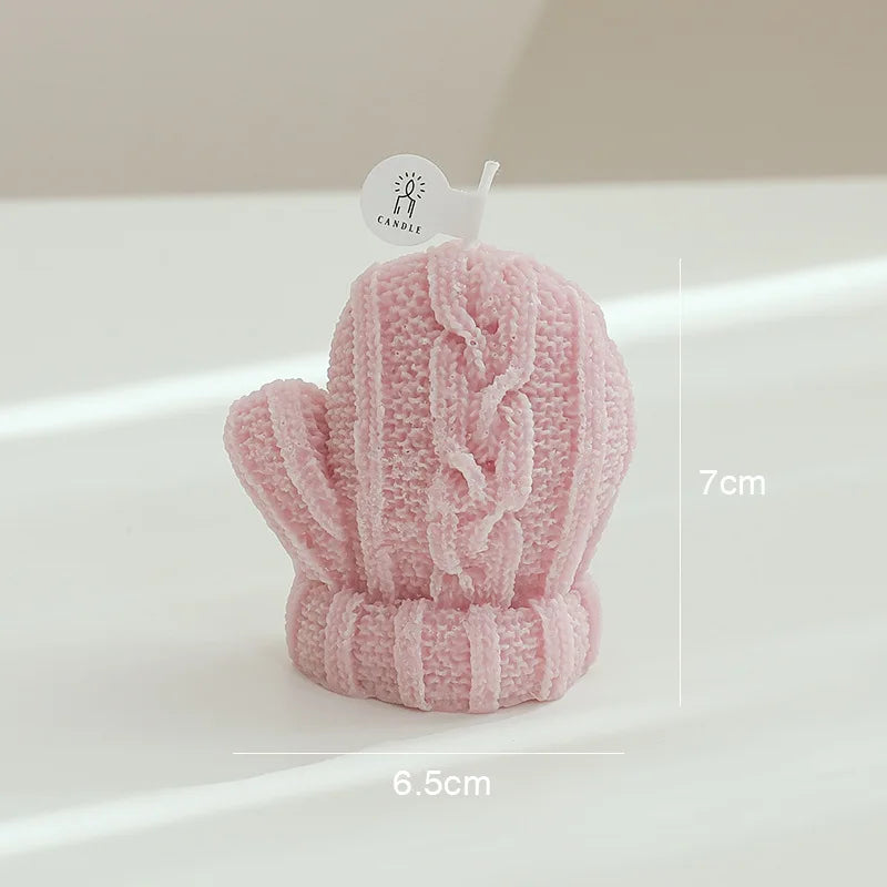 bougie parfumée mignonne en forme de gants faits main décoration de fête - vue 10 sur 10