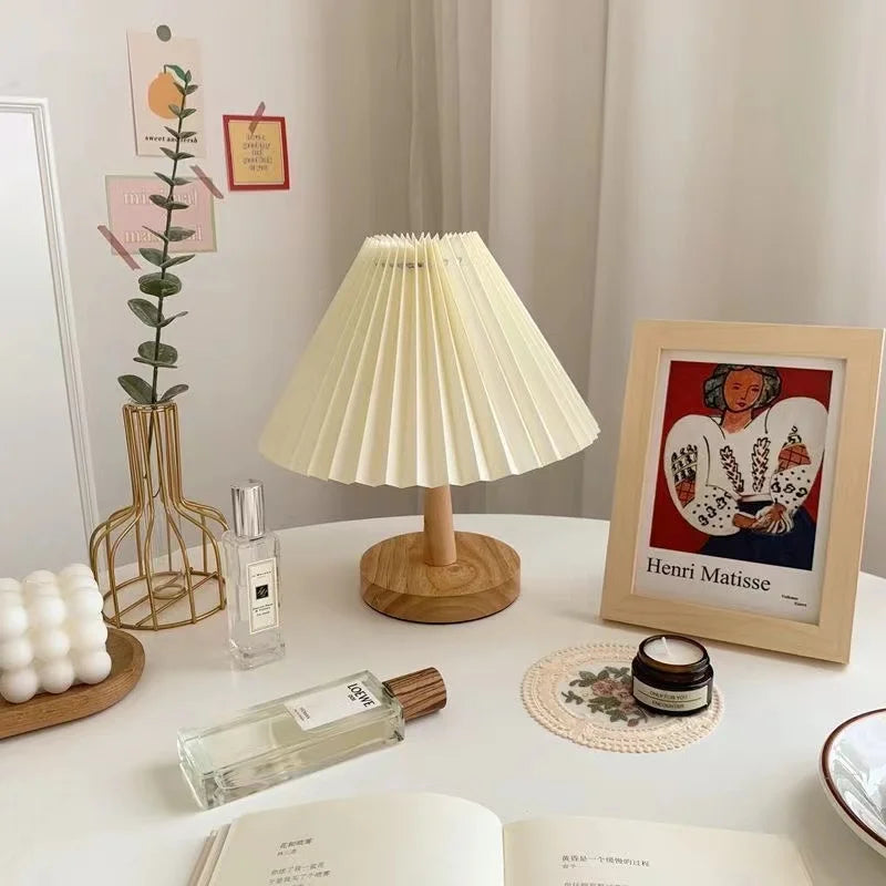 Lampe de Table plissée LED nordique moderne Ins - vue 4 sur 10