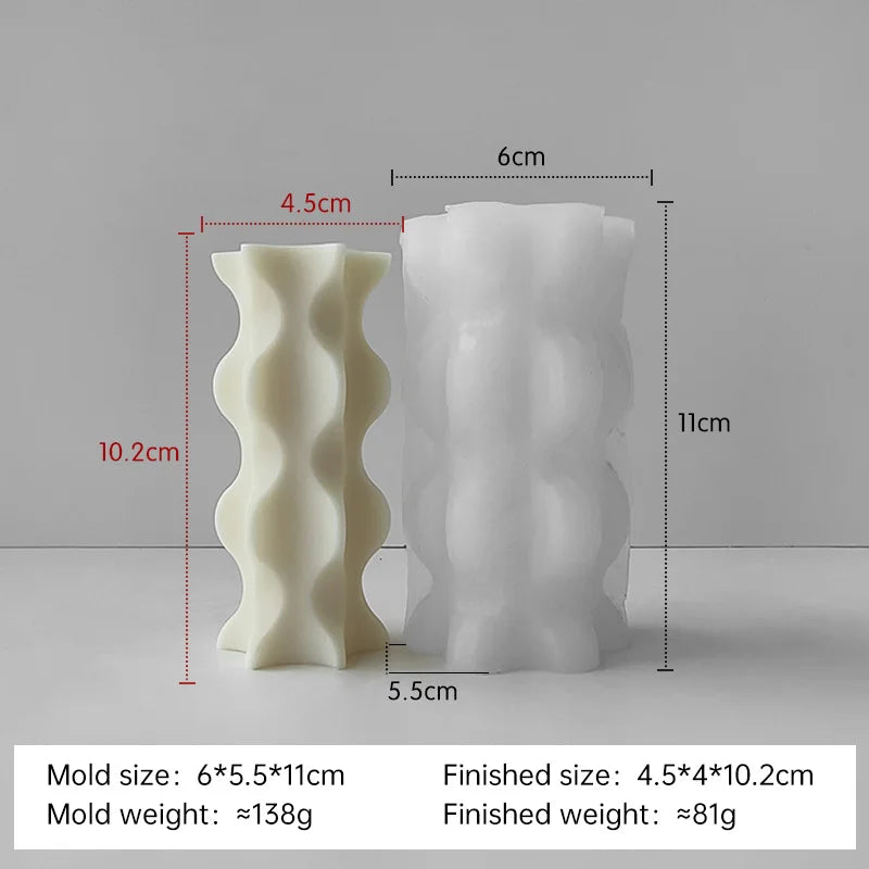 moule silicone bougie aromatique cylindrique pour résine et plâtre - vue 9 sur 20