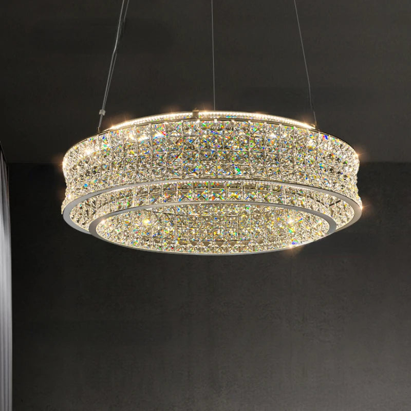 lustre de luxe en cristal pour restaurant bar et hôtel intérieur