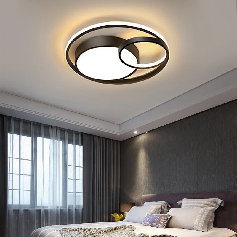 Plafond moderne à LEDs lumière salon chambre salle à manger plafonnier éclairage intérieur Dimmable décoratif maison lampes lumineuses - vue 5 sur 12