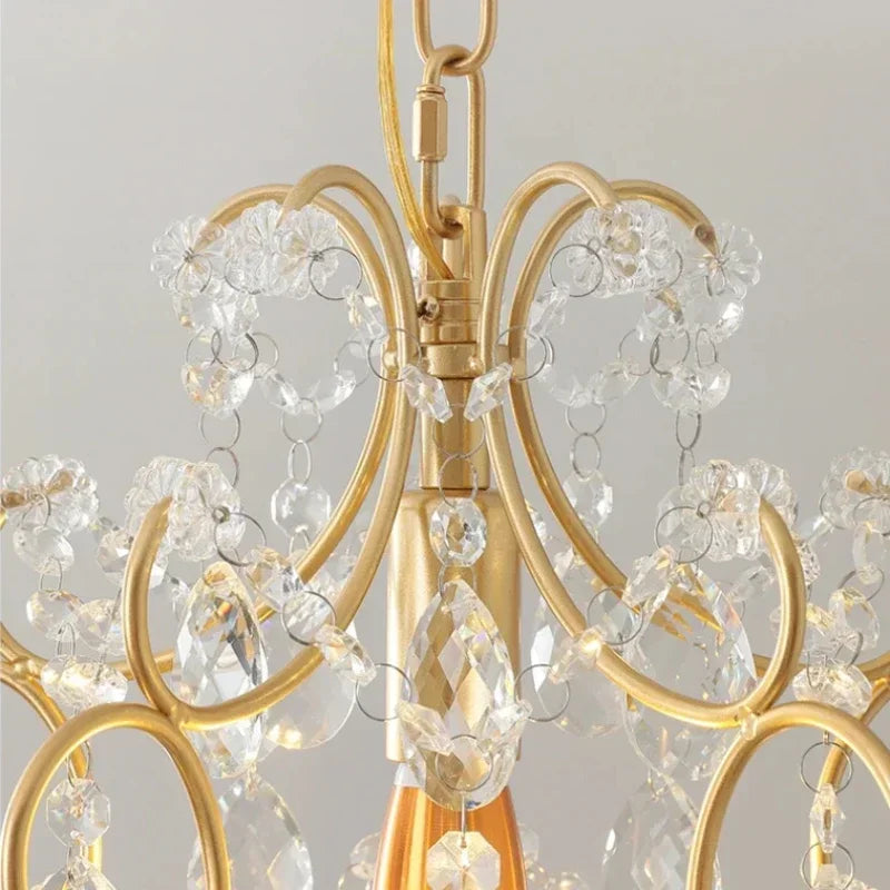 lustre led rétro en cristal pour décoration intérieure élégante - vue 6 sur 8