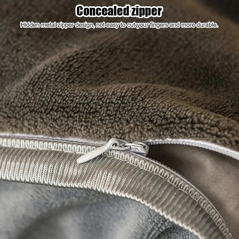 housse de couette en velours corail douce et moelleuse