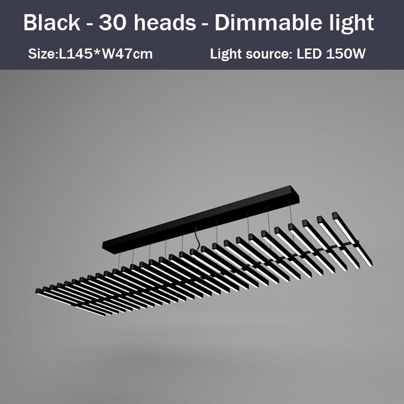 Lustre design LED en baguette lumineuse Bilbao - vue 9 sur 15