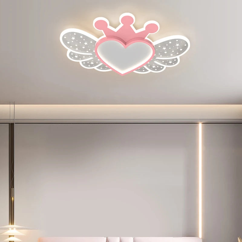 lustre led ultra lumineux moderne nordique avec décoration d'amour