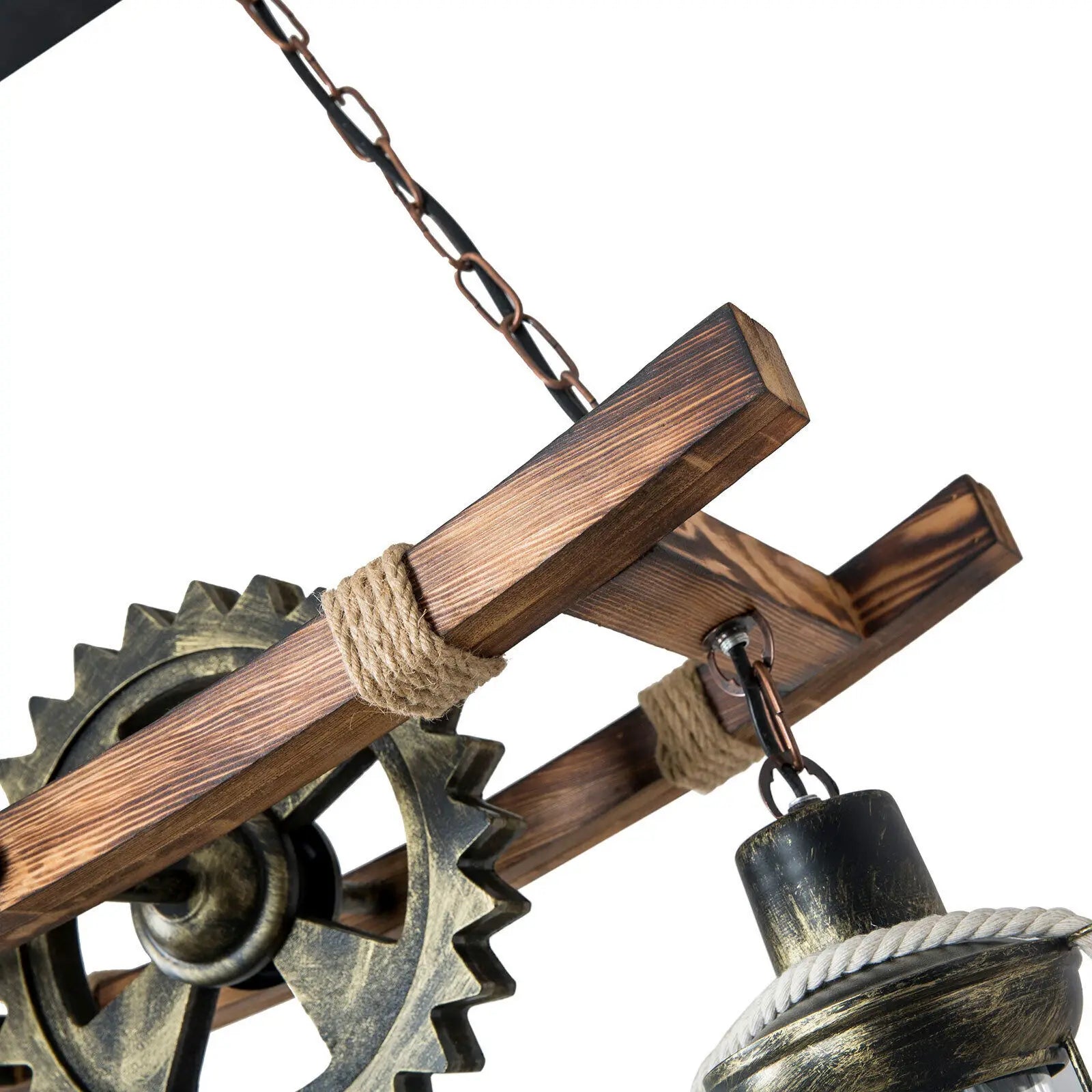 Suspension Vintage en bois - vue 7 sur 6