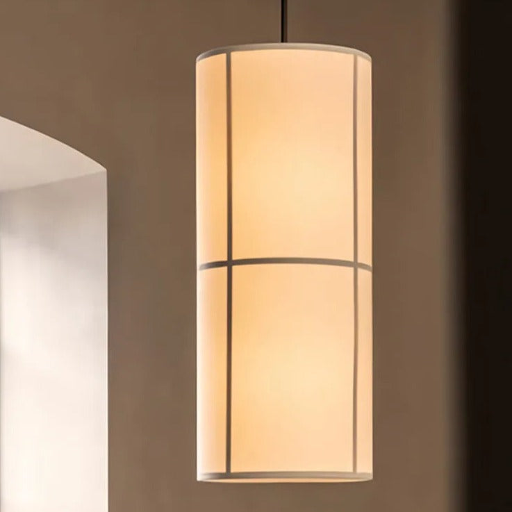 Lustre Cylindrique Tissu Vintage Menu Design - vue 7 sur 13