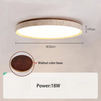 plafonnier Led en pierre Downlight monté en Surface rétro luminaires noyer bûche bois couleur chambre salon grande lumière