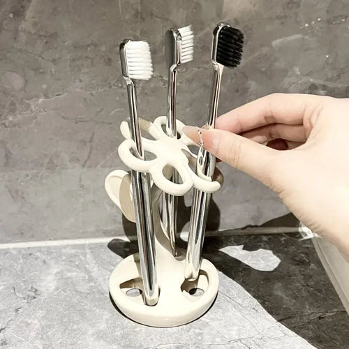 support de rangement élégant pour brosses et maquillage