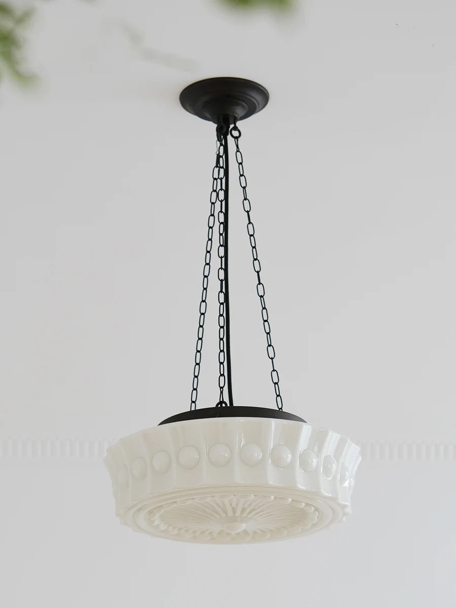 lustre rétro en verre style français pour intérieur élégant - vue 4 sur 8