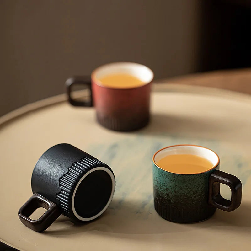 Tasse a the ceramique degradee mini style minimaliste