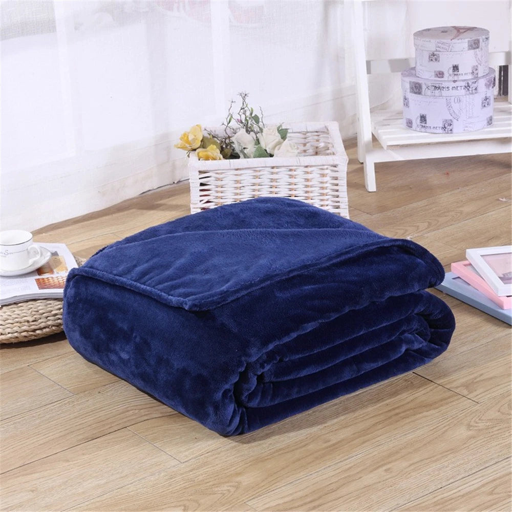 plaid flanelle polaire doux chaud pour lit canapé - vue 4 sur 7
