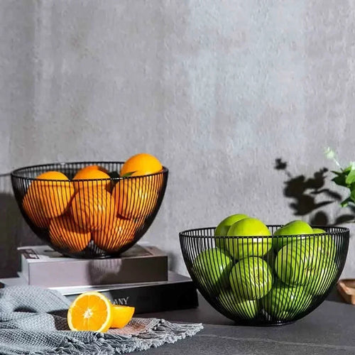 panier de rangement en métal pour fruits et pain